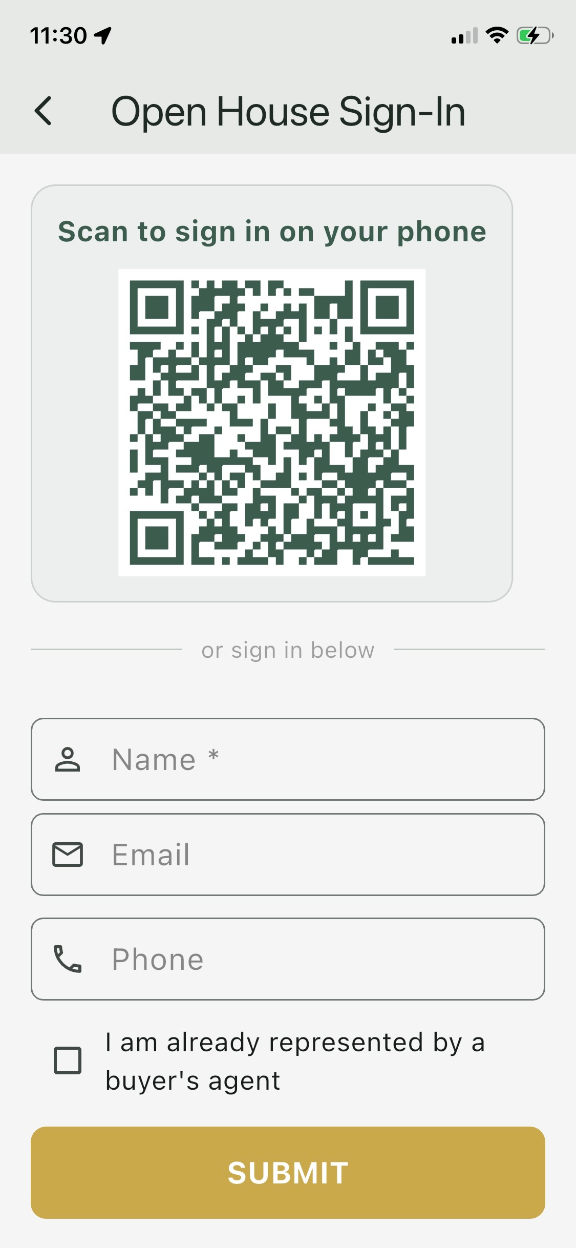 Real-Helper: Open House Sign-In