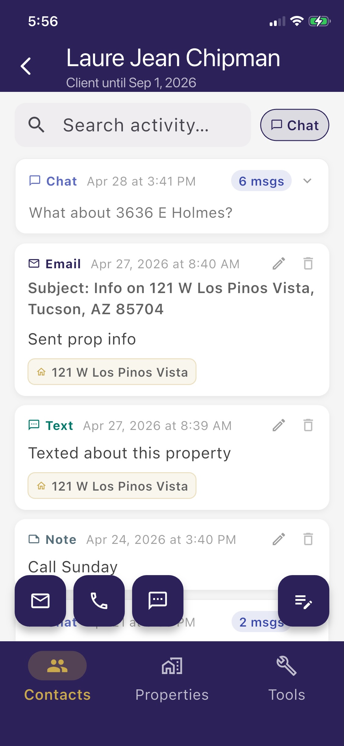 Real-Helper: Agent Activity Log