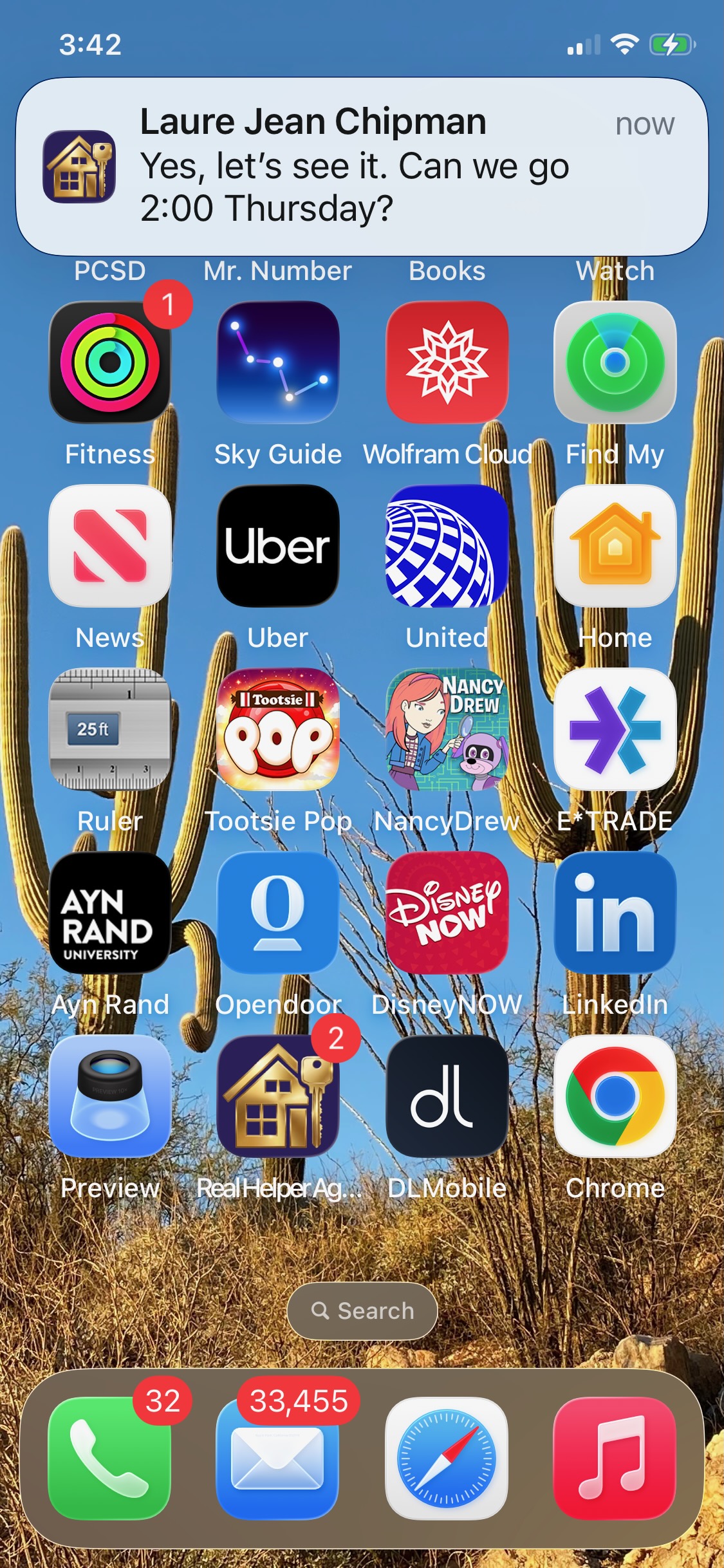 Push notification from a buyer message