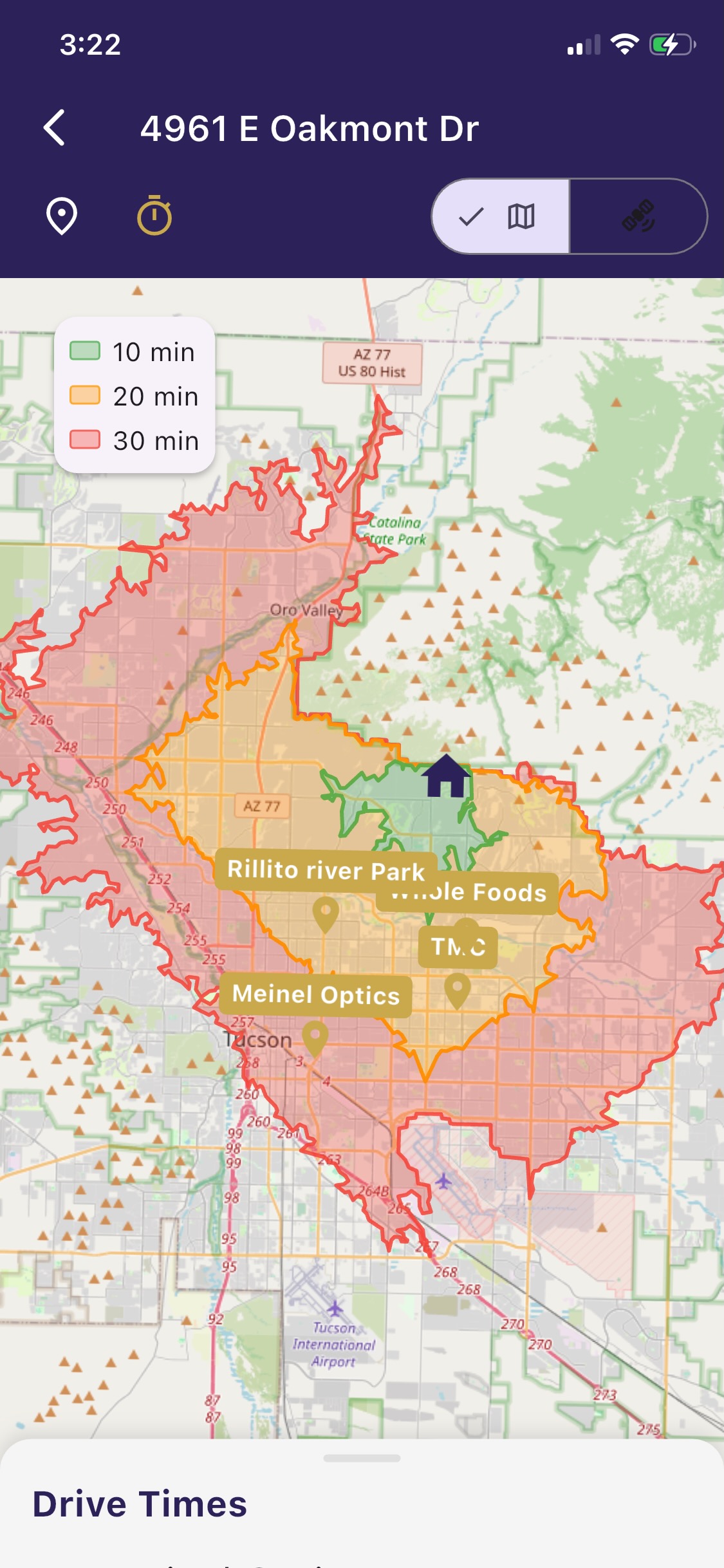 Isochrone Map